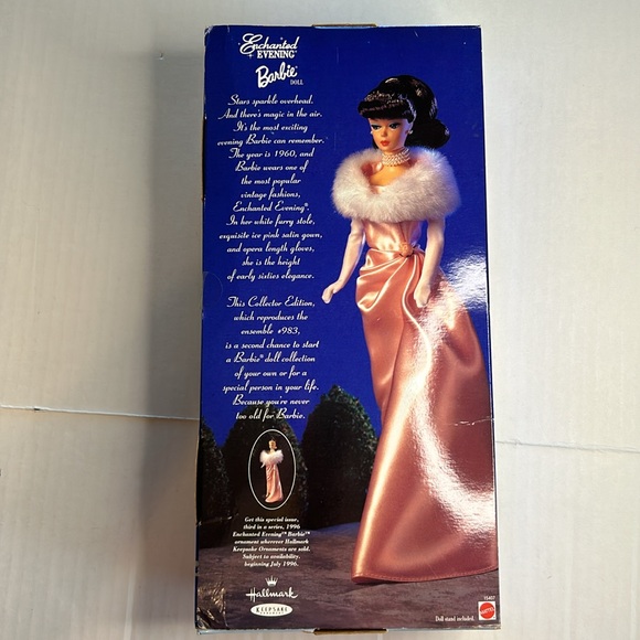 NIB Barbie Mattel Enchanted Evening Barbie Doll Figure 1995 ( 1960 Reprodution ) - Picture 3 of 9